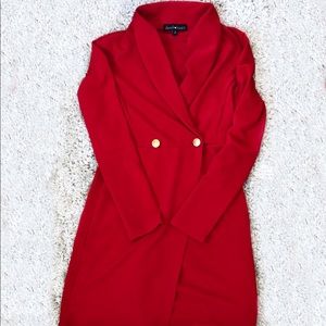 Red Woman’s overcoat